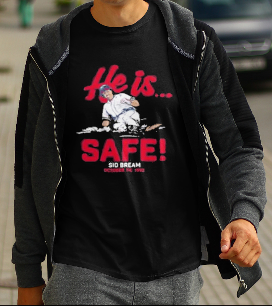 He Is Safe Sid Bream October 14 1992 Sliding Moment T-Shirt