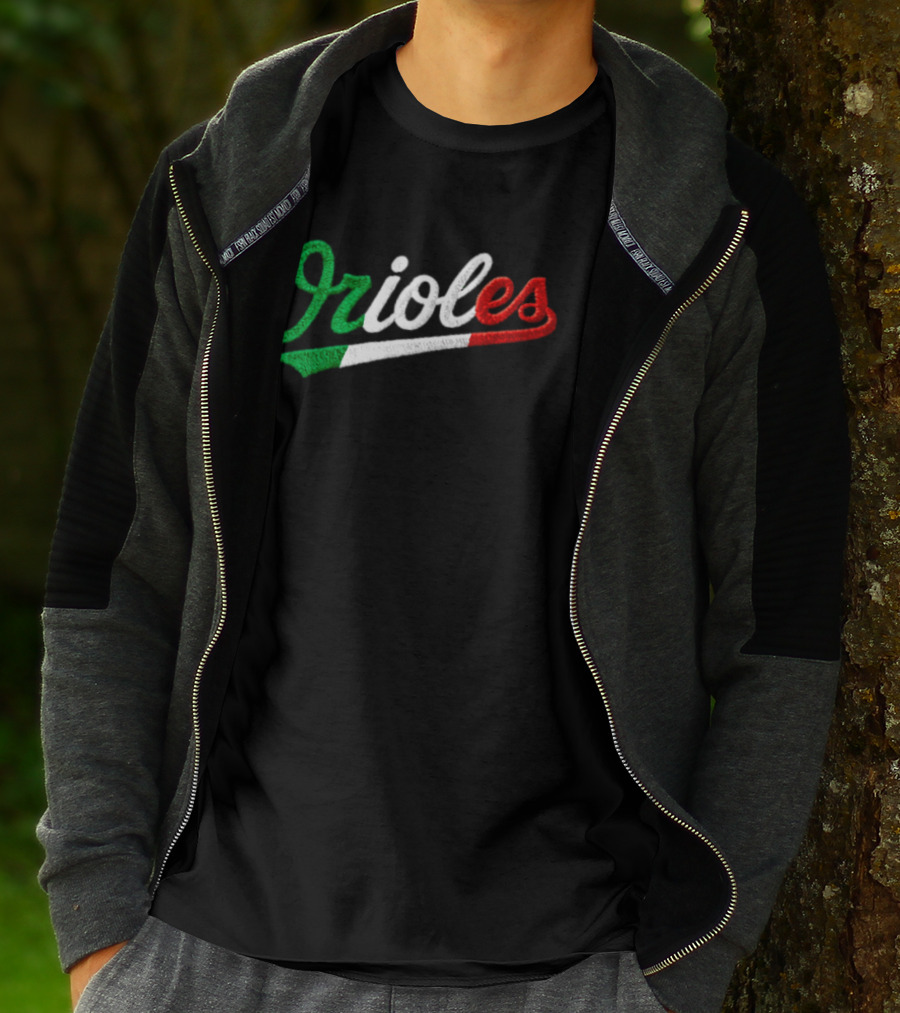 Orioles Italian Heritage Night Giveaway 2026 Flag T-Shirt