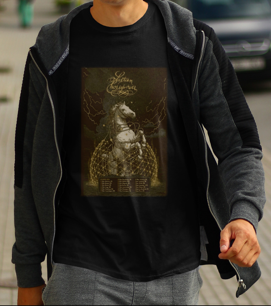Sixteen Horsepower 2026 Europe Tour Dates With Intricate Horse T-Shirt