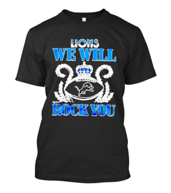 Detroit Lions We Will Rock You Queen Homage 2026 Tri Blend T-Shirt