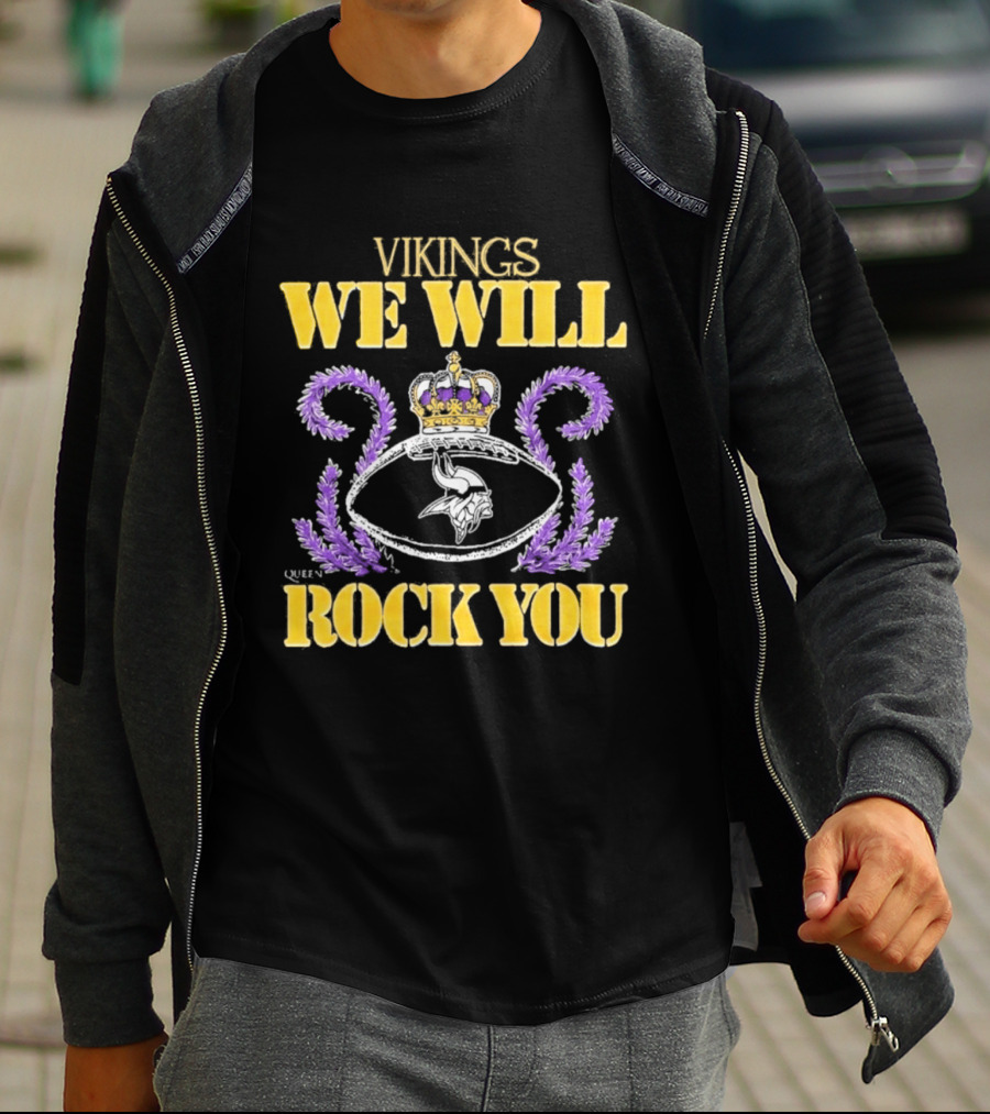 2026 Minnesota Vikings We Will Rock You Queen Tri Blend T-Shirt