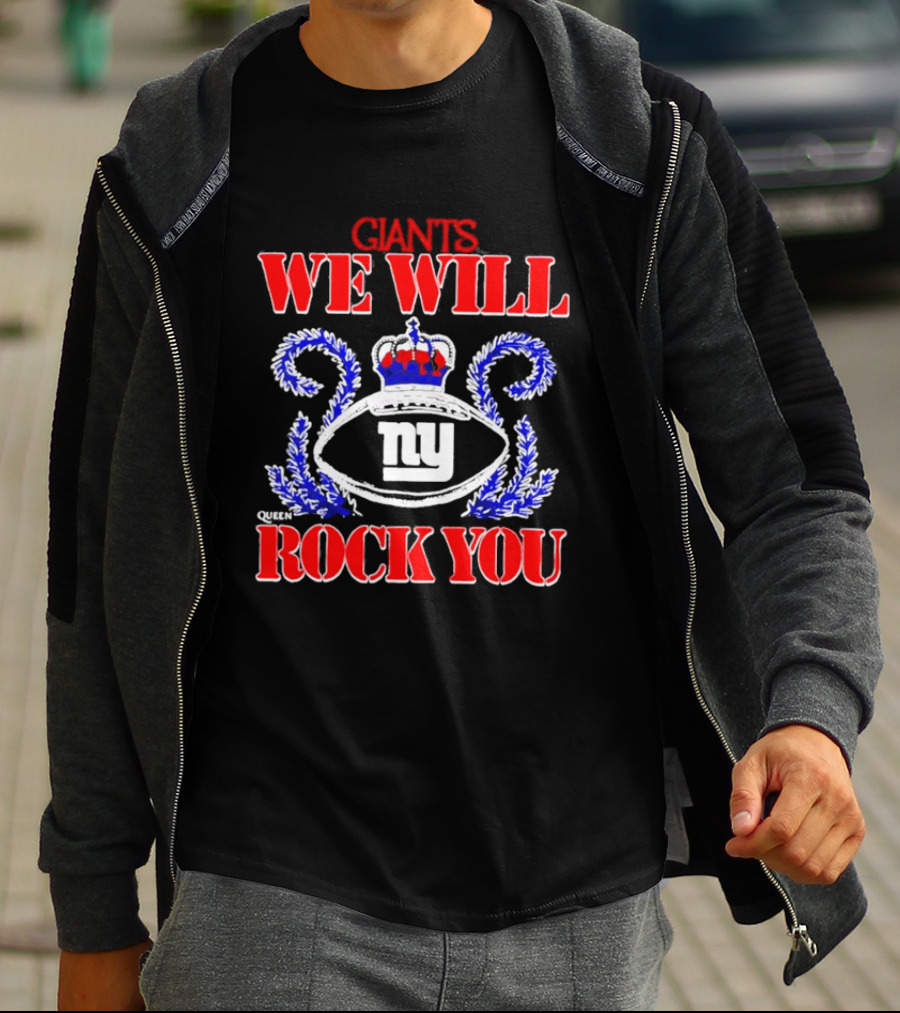 Giants We Will Rock You 2026 NY Tri Blend Homage Schedule Queen T-Shirt