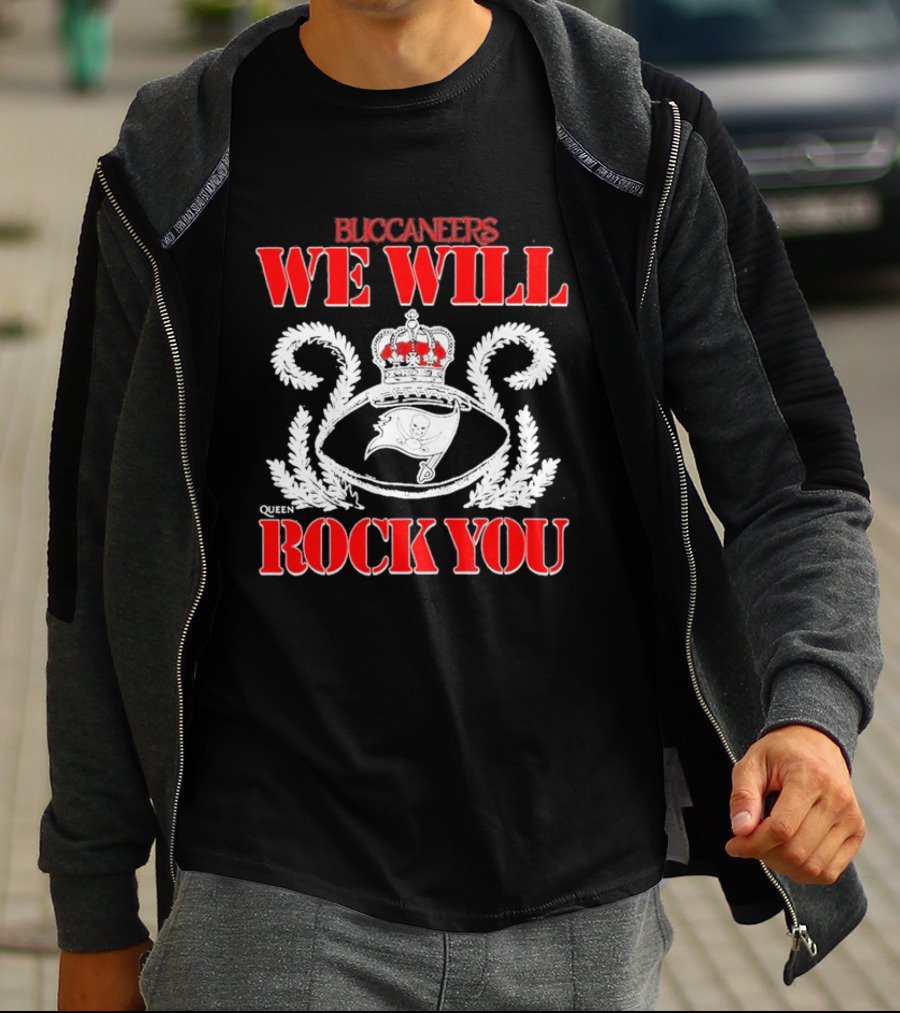 2026 Tampa Bay Buccaneers We Will Rock You Queen Tri Blend T-Shirt