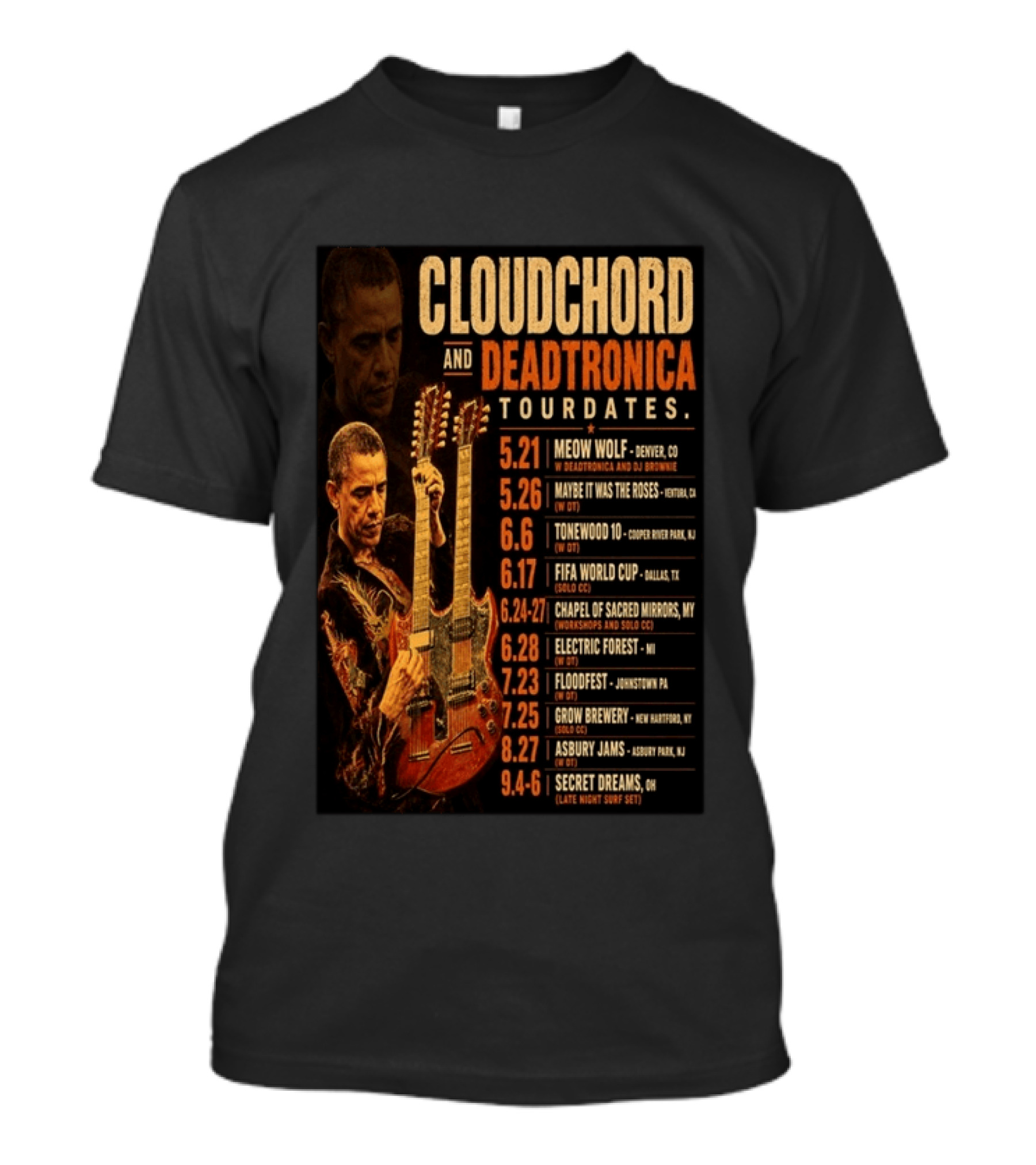 Cloudchord And Deadtronica Tourdates 2026 Meow Wolf Denver Secret Dreams Ohio T-Shirt