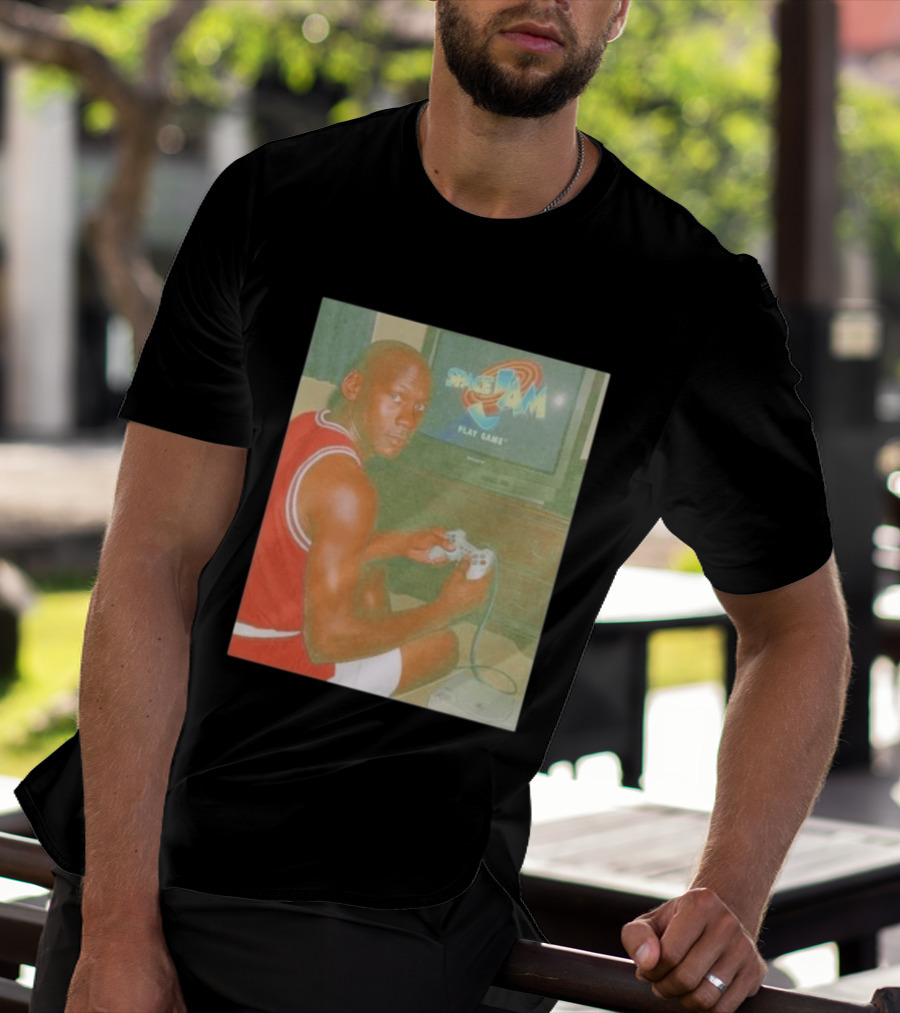 Space Jam Play Game Michael Jordan Gaming Scene T-Shirt