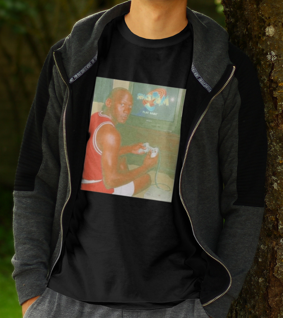 Space Jam Play Game Michael Jordan Gaming Scene T-Shirt