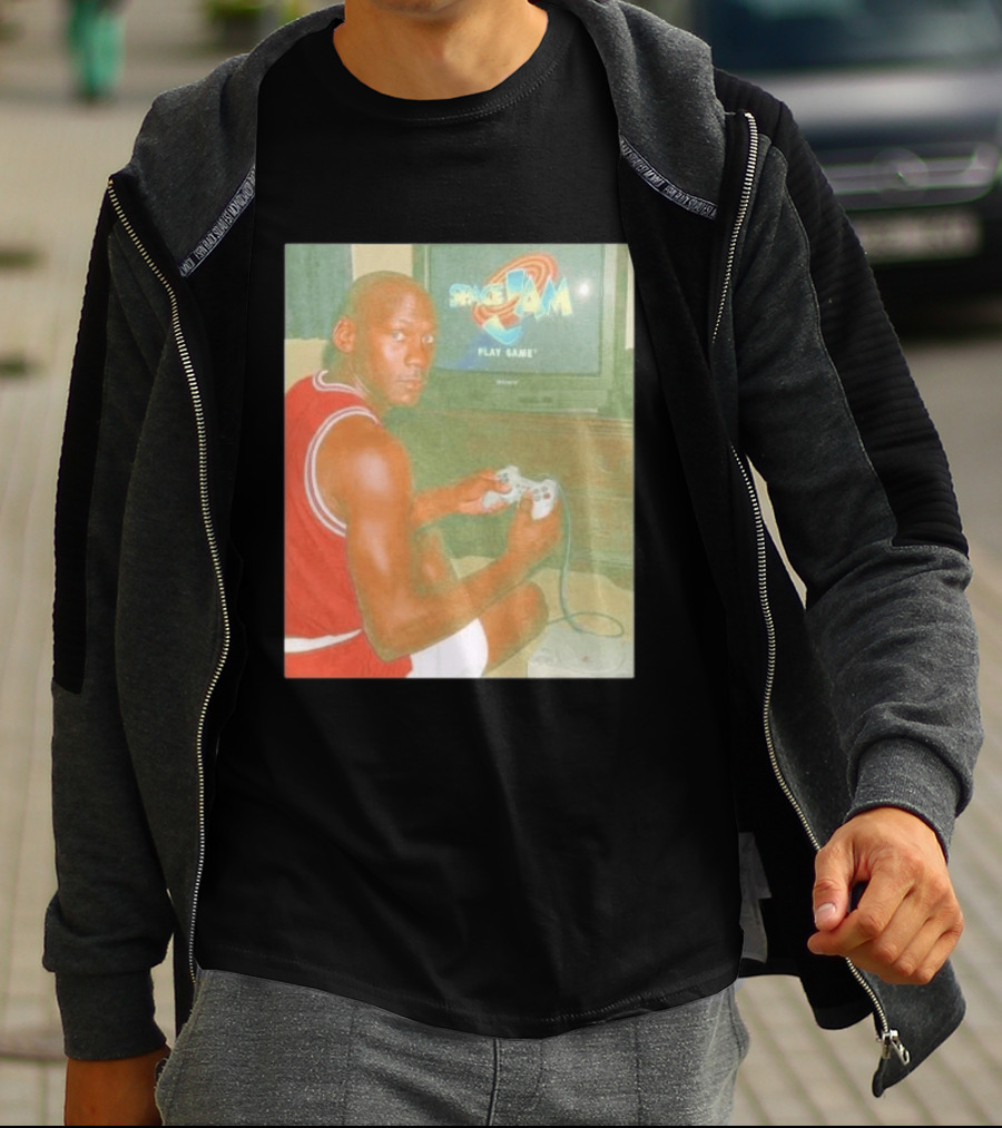 Space Jam Play Game Michael Jordan Gaming Scene T-Shirt