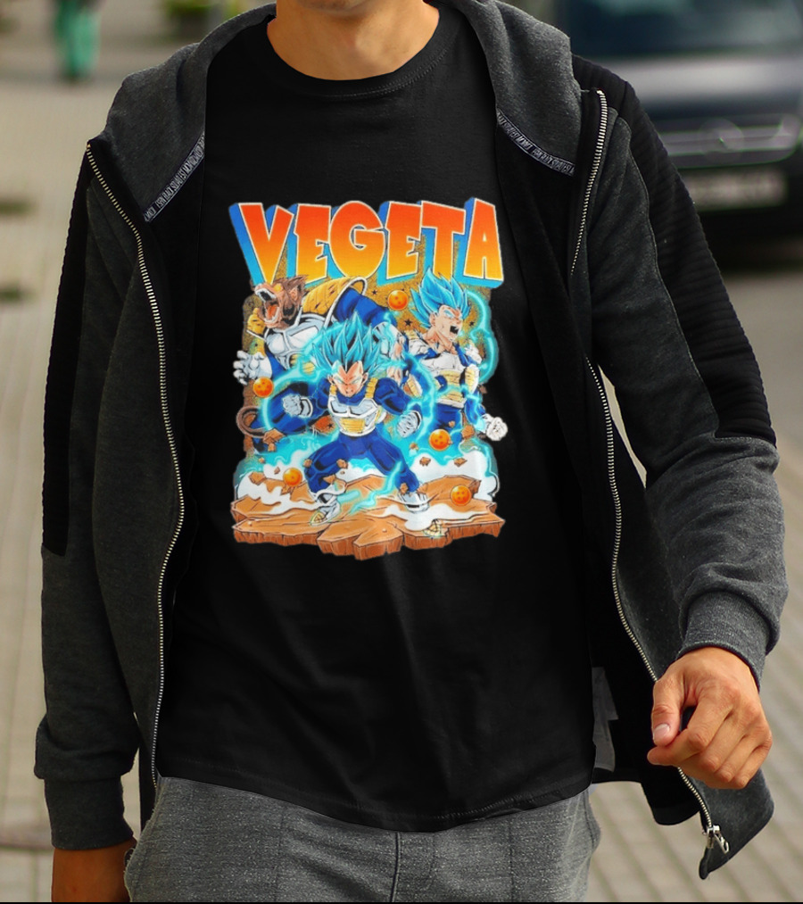 Vegeta Super Saiyan Blue Power Dragon Ball Glorious Combat Scene T-Shirt