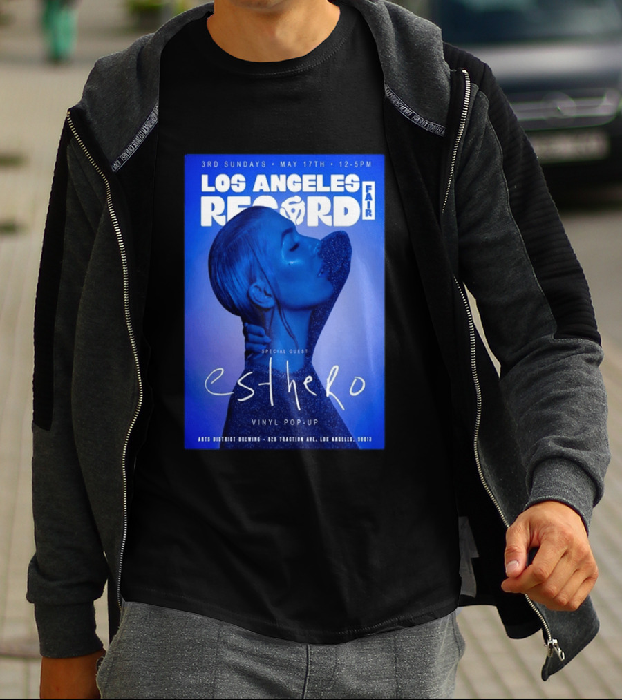 Los Angeles Record Fair May 17 Special Guest Esthero Vinyl Pop Up Arts District Brewing T-Shirt