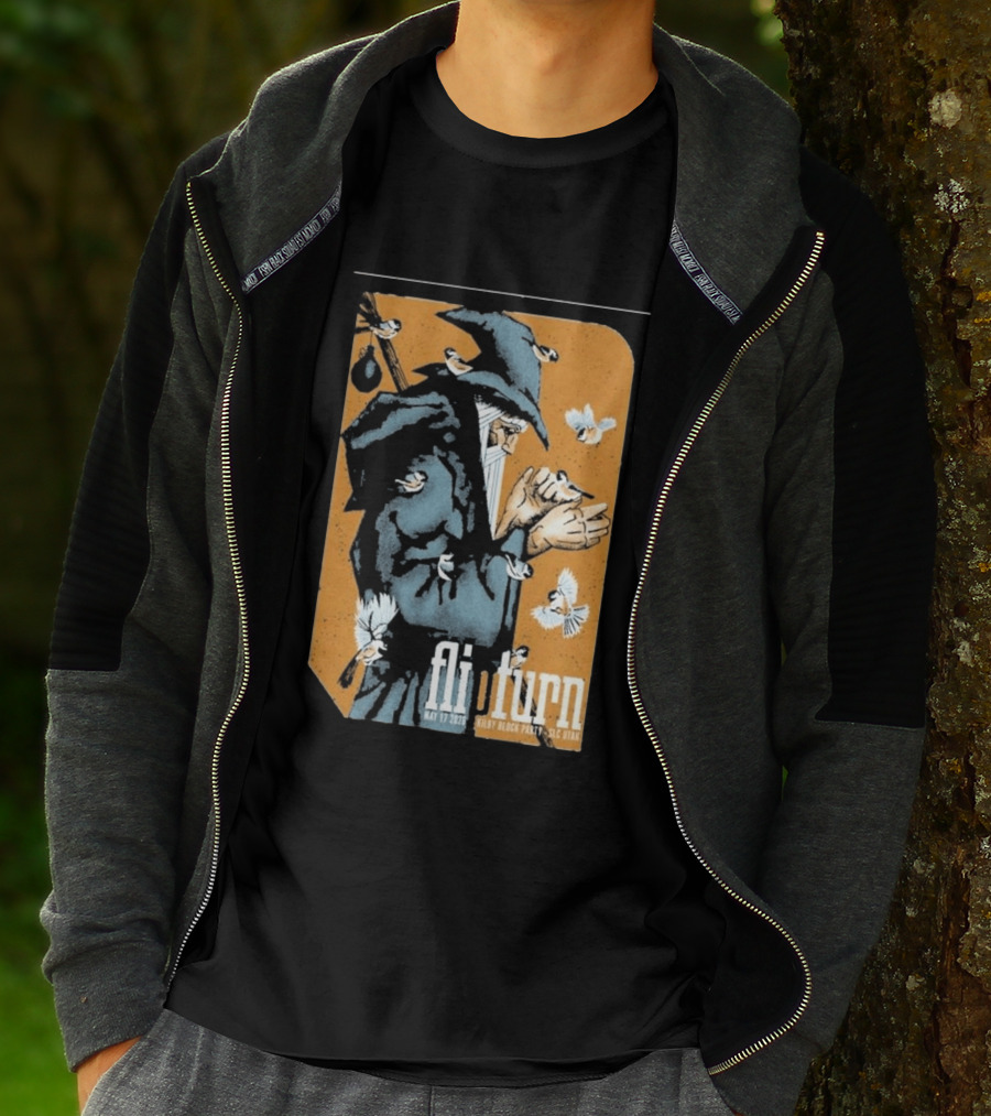 Flipturn Kilby Block Party May 17 2026 Salt Lake City Utah Wizard With Birds T-Shirt