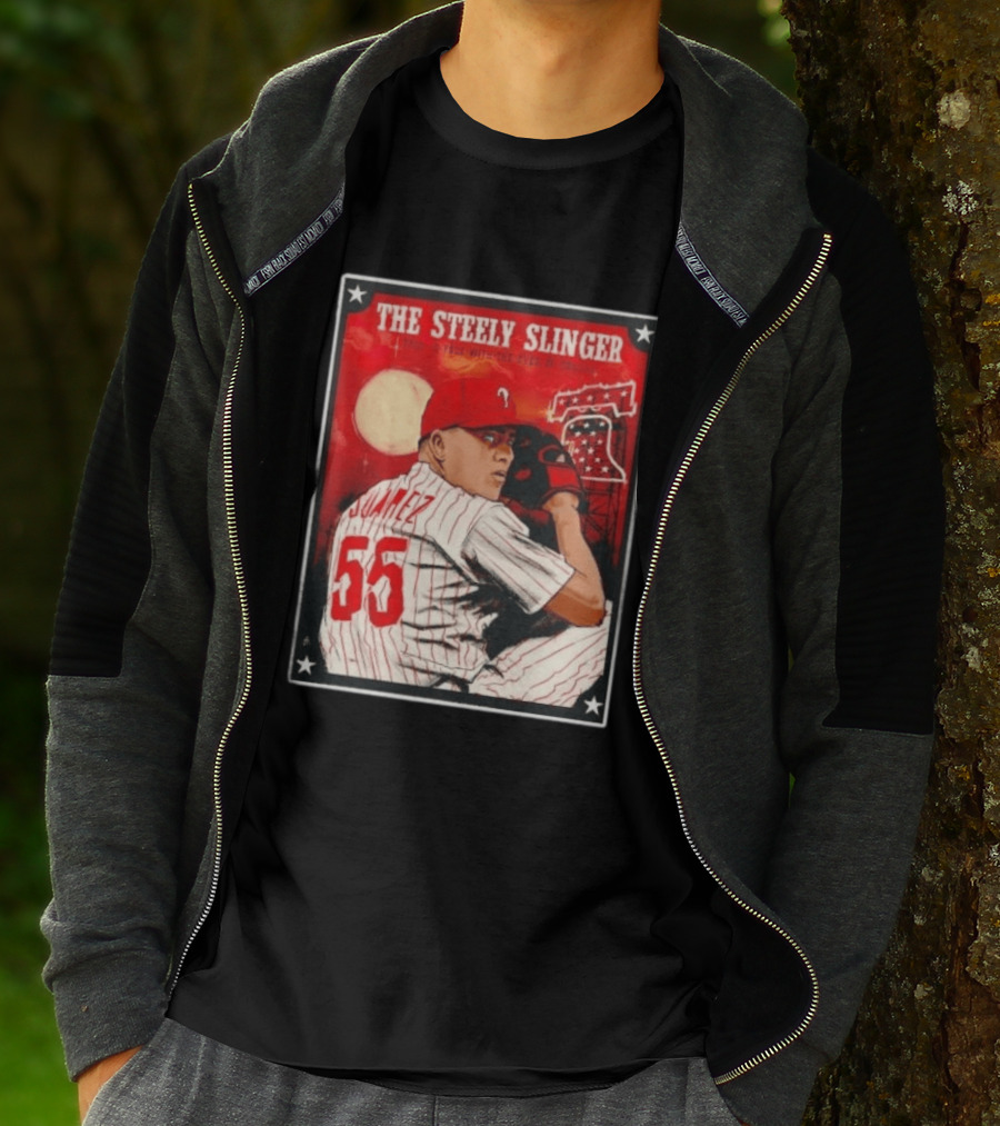 Philadelphia Phillies Ranger Suarez Steely Slinger 55 Baseball T-Shirt