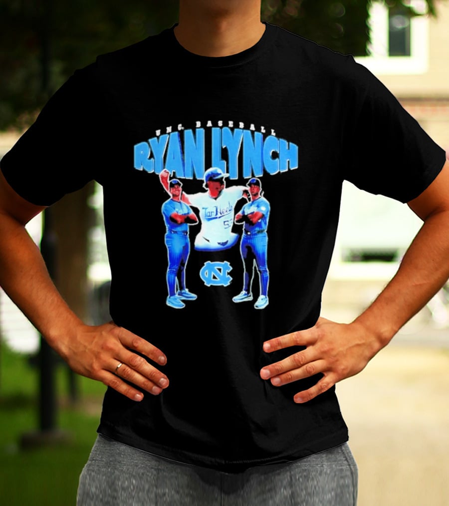 UNC Tar Heels Baseball Ryan Lynch 55 T-Shirt