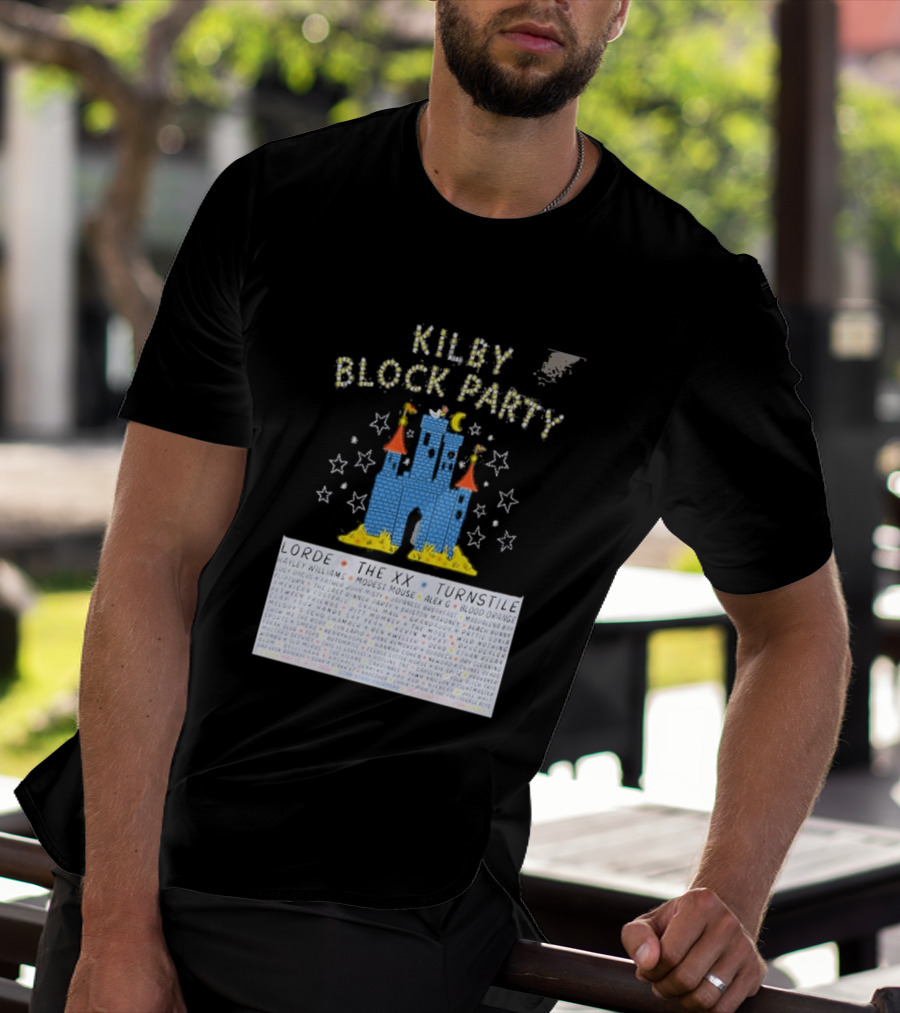 Kilby Block Party Salt Lake City May 17 2026 The XX Turnstile Alex G Blood Orange Stars Castle T-Shirt