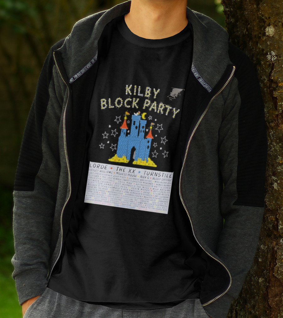Kilby Block Party Salt Lake City May 17 2026 The XX Turnstile Alex G Blood Orange Stars Castle T-Shirt