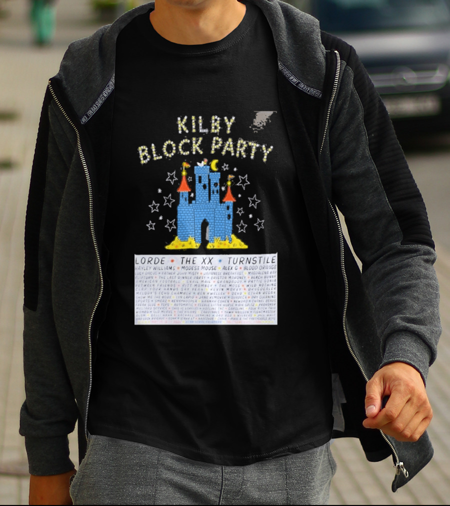Kilby Block Party Salt Lake City May 17 2026 The XX Turnstile Alex G Blood Orange Stars Castle T-Shirt