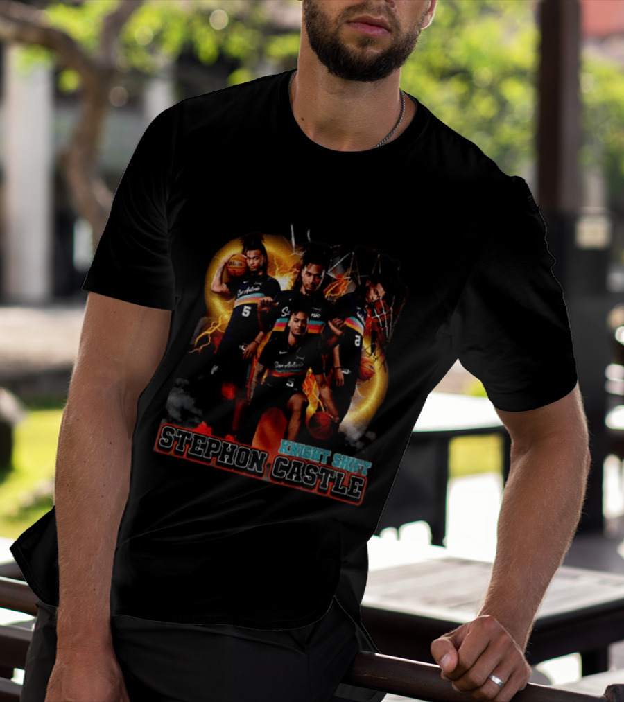 Knight Shift Stephon Castle San Antonio Spurs Basketball Star T-Shirt