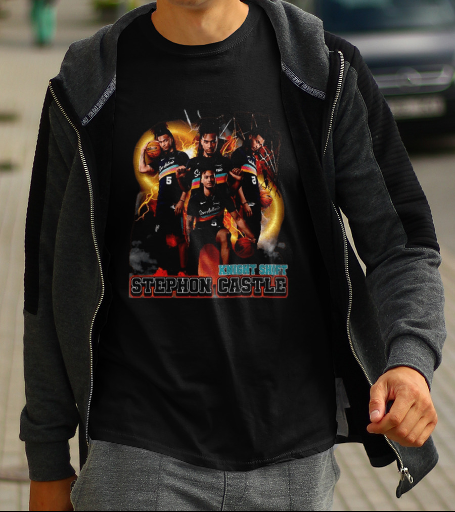 Knight Shift Stephon Castle San Antonio Spurs Basketball Star T-Shirt
