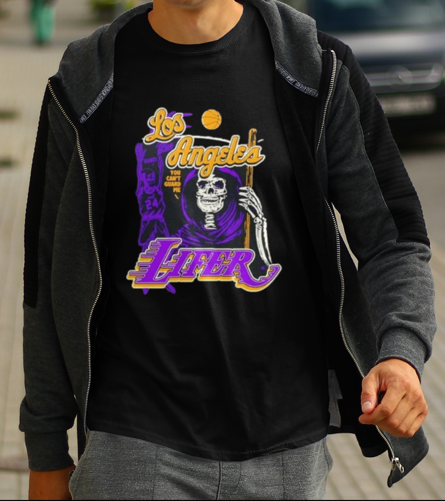 Los Angeles Lakers Lifer You Can't Guard Me Skeleton Basketball T-Shirt