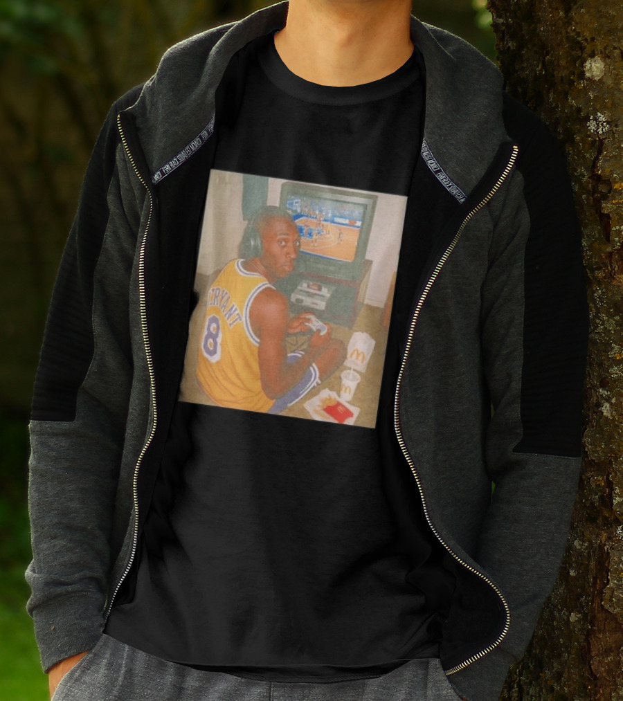 Kobe Bryant Number 8 Playing Retro NBA Video Game McDonald's Meal T-Shirt
