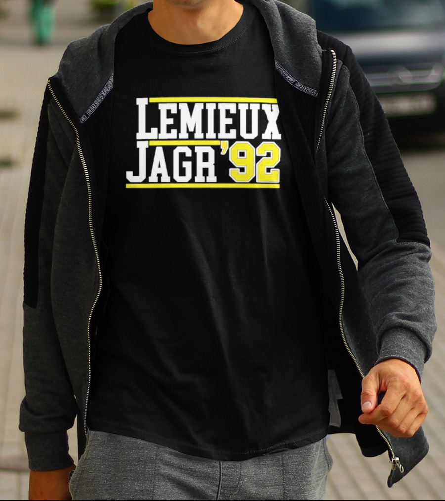 Lemieux Jagr '92 Retro Sports Memorabilia T-Shirt