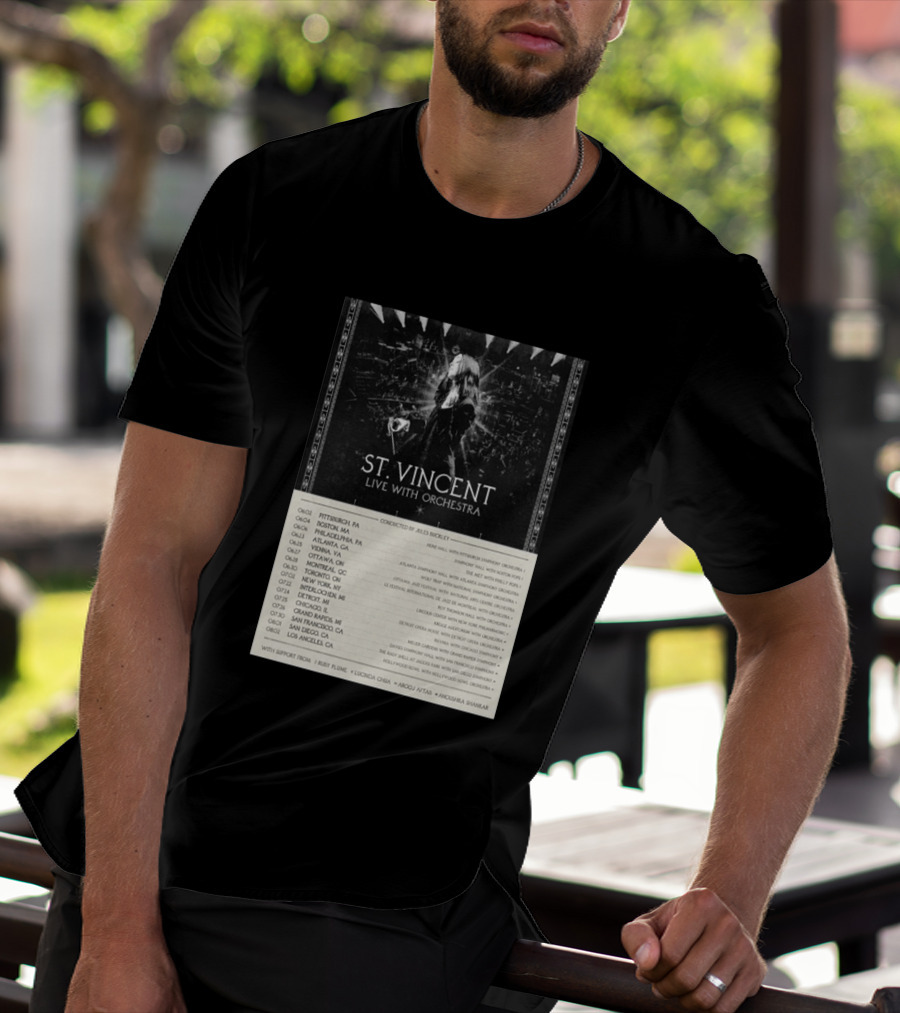 St Vincent Live With Orchestra 2026 Tour Conducted By Jules Buckley Dates And Locations T-Shirt
