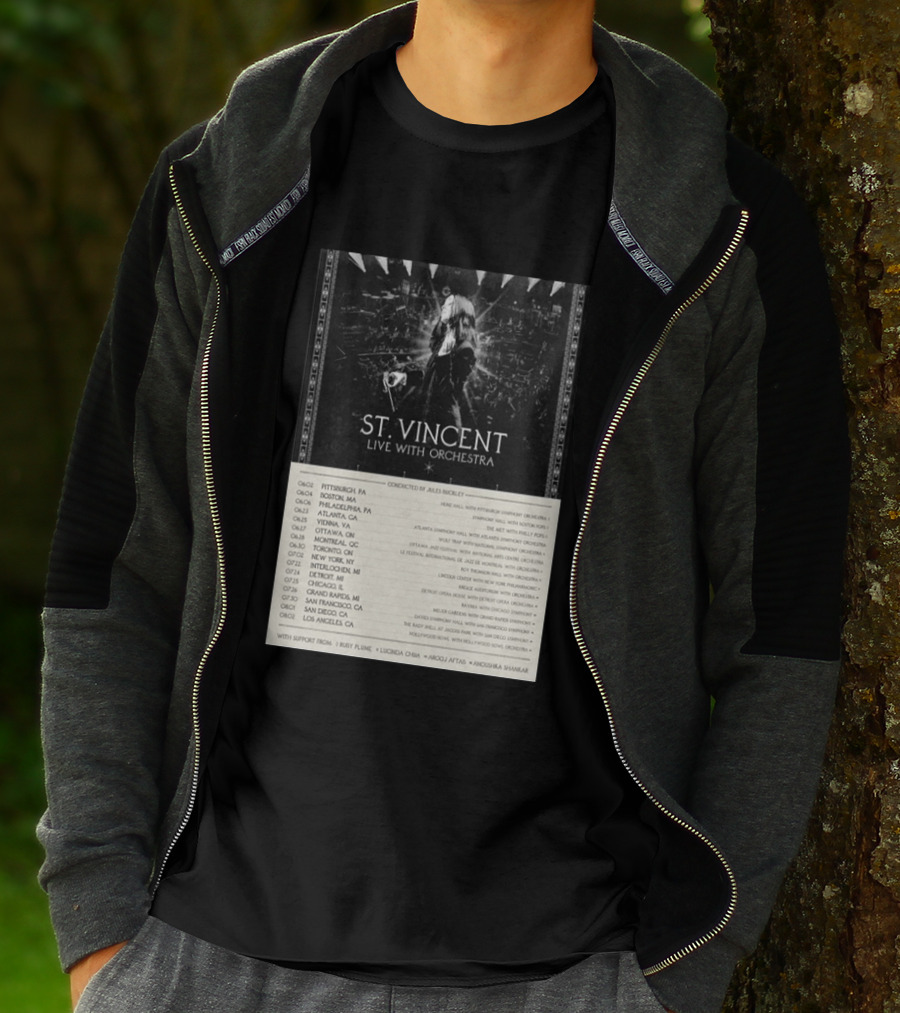 St Vincent Live With Orchestra 2026 Tour Conducted By Jules Buckley Dates And Locations T-Shirt