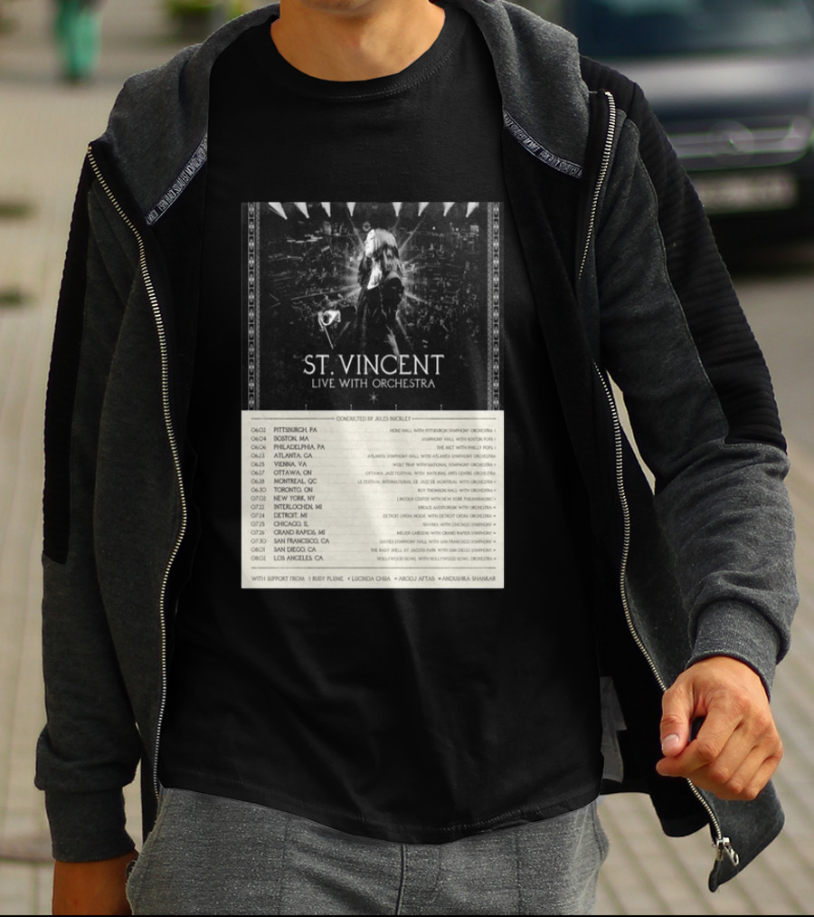 St Vincent Live With Orchestra 2026 Tour Conducted By Jules Buckley Dates And Locations T-Shirt