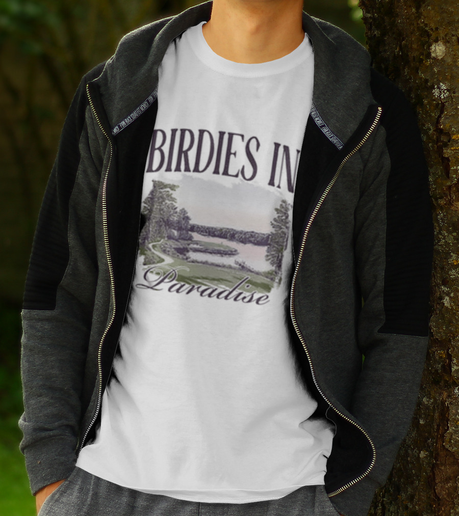 Birdies In Paradise Lake Pocket T-Shirt