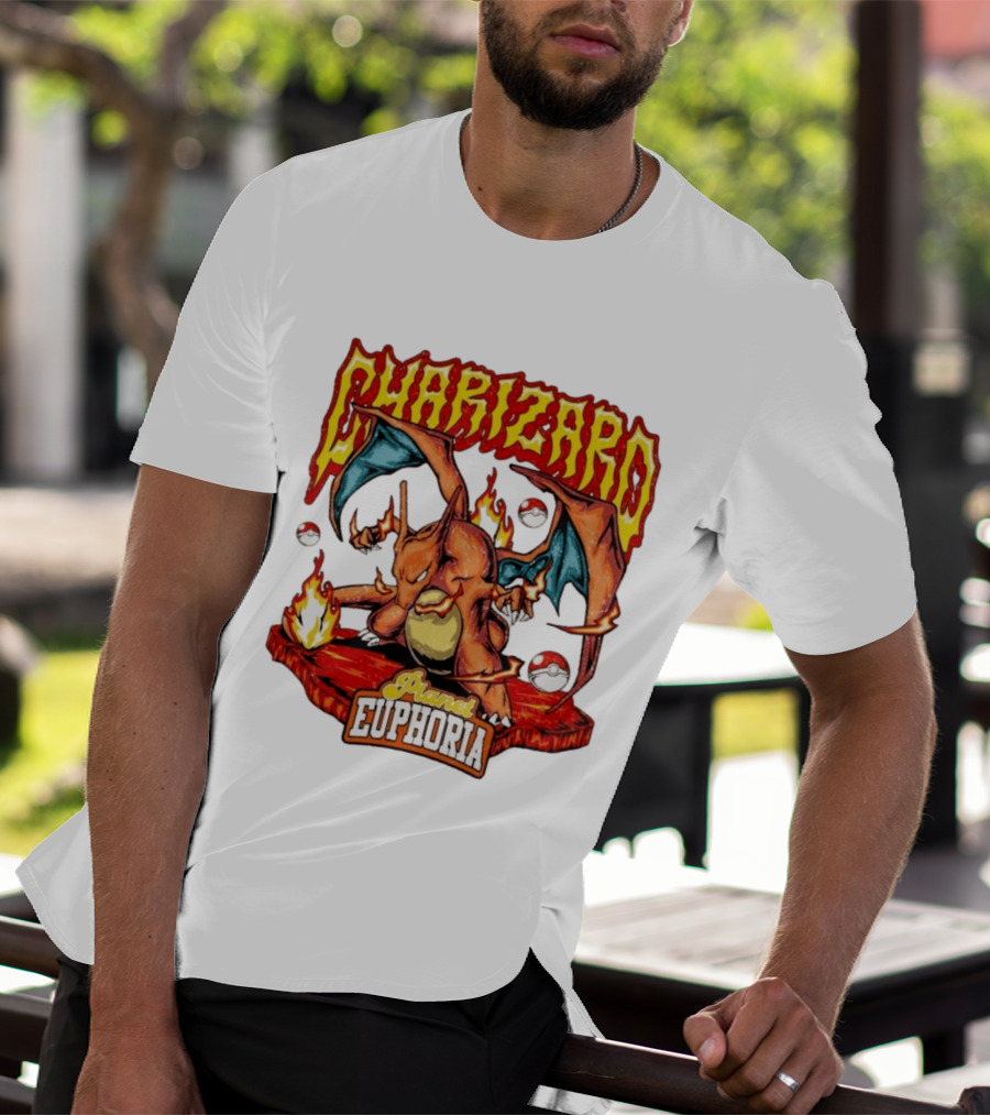 Charizard Flame Dragon Planet Euphoria Iconic Pokémon Battle T-Shirt