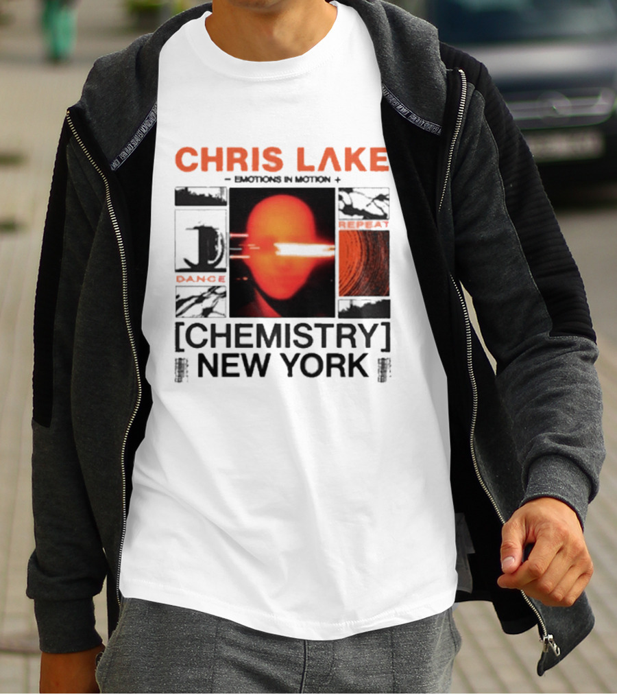 CHRIS LAKE Emotions In Motion Chemistry Dance New York T-Shirt