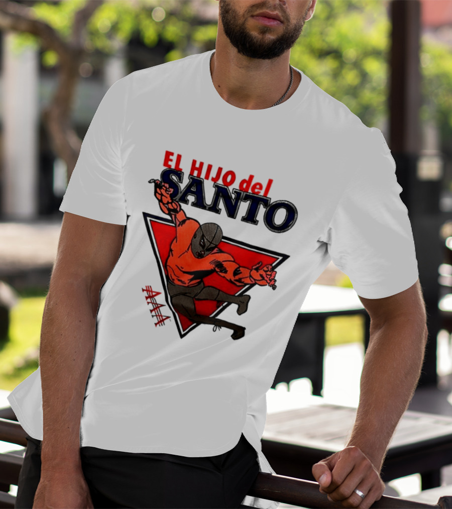El Hijo Del Santo AAA Lucha Libre Wrestler In Red Triangle T-Shirt