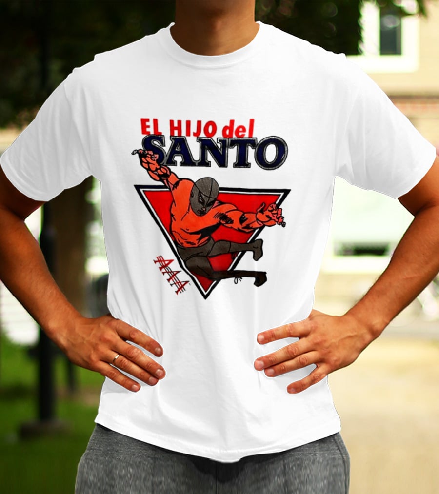 El Hijo Del Santo AAA Lucha Libre Wrestler In Red Triangle T-Shirt