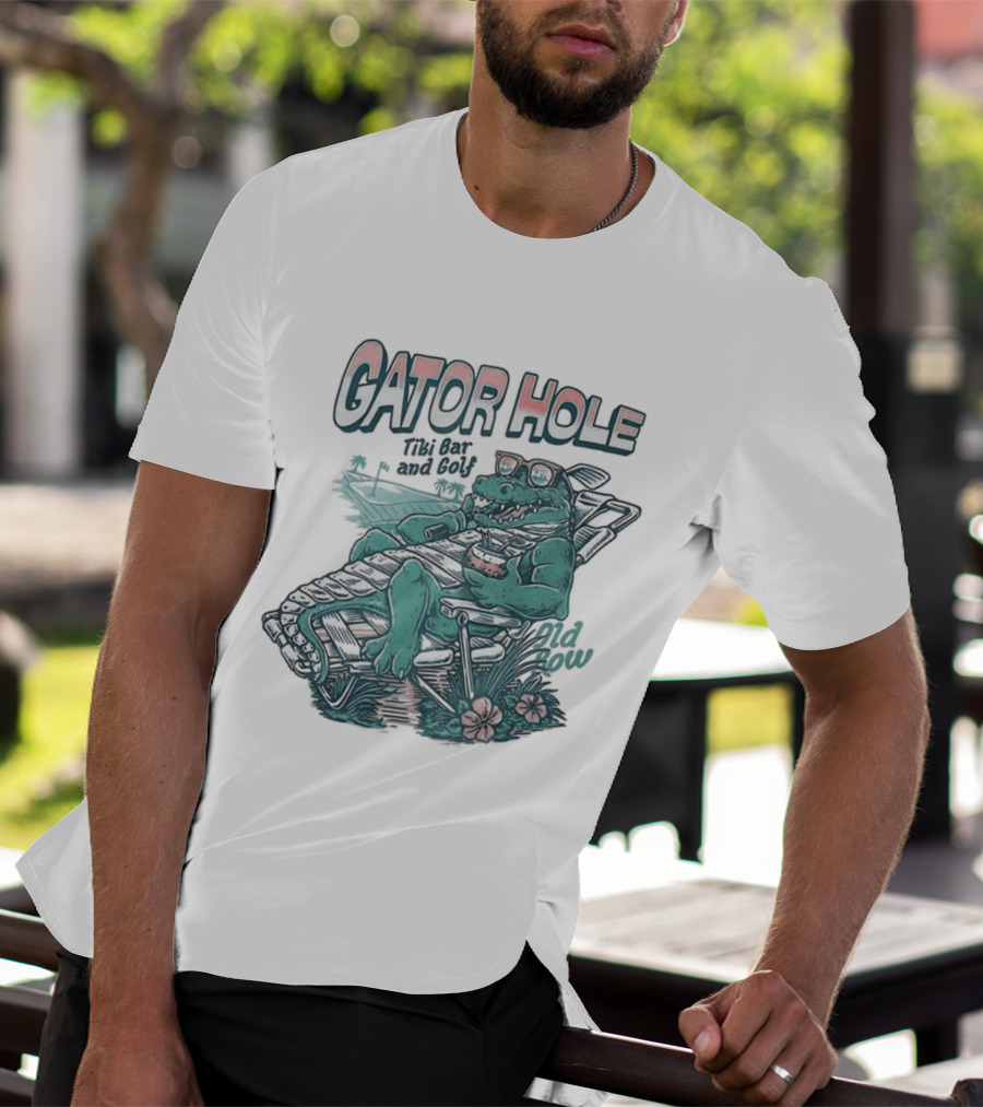 Gator Hole Tibi Bar Golf Crocodile Relax T-Shirt