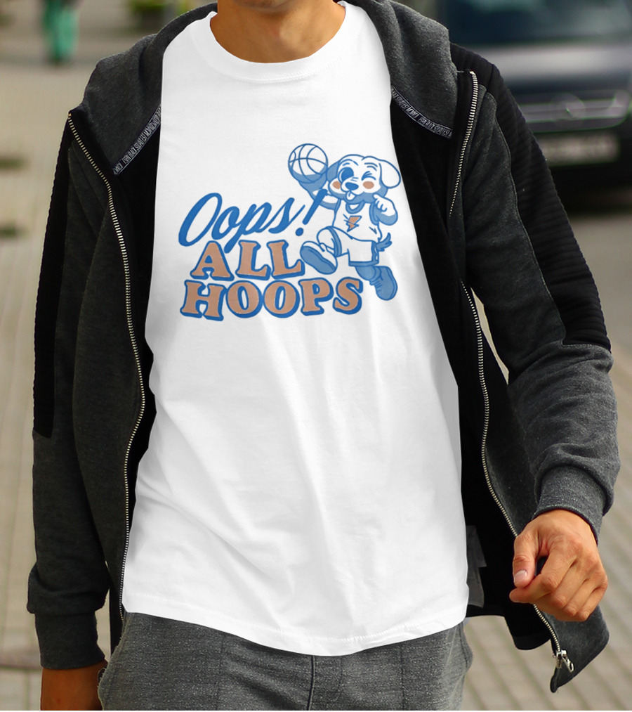 Oops All Hoops Oklahoma City Thunder Playful Dog Basketball T-Shirt