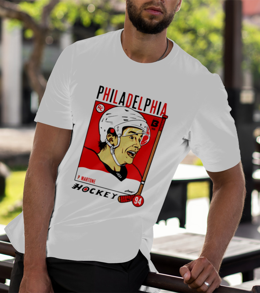 Philadelphia Flyers P Martone 94 Hockey Player T-Shirt