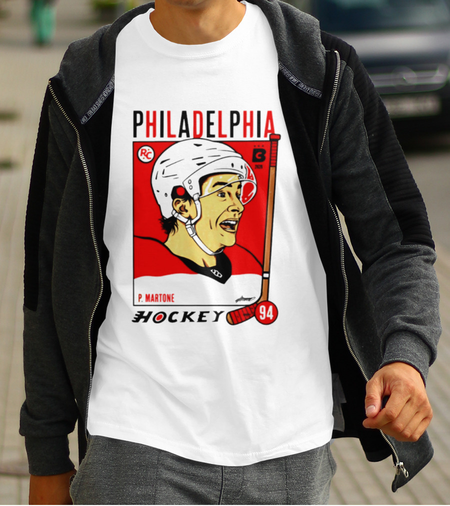 Philadelphia Flyers P Martone 94 Hockey Player T-Shirt