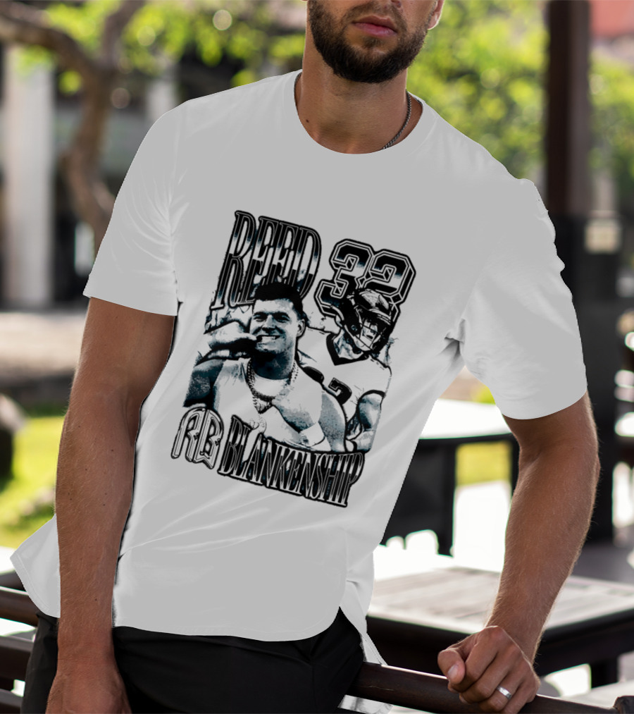 Reed Blankenship 32 Eagles Player Collage T-Shirt