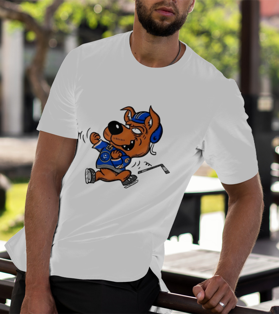 Scrappy Doo Buffalo Sabres Hockey Cartoon T-Shirt