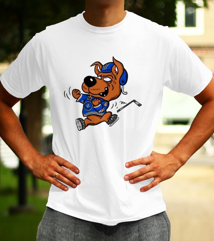 Scrappy Doo Buffalo Sabres Hockey Cartoon T-Shirt