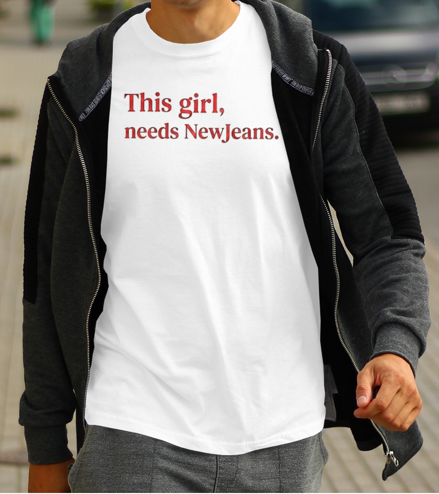 This Girl Needs NewJeans Fan Bold Red T-Shirt