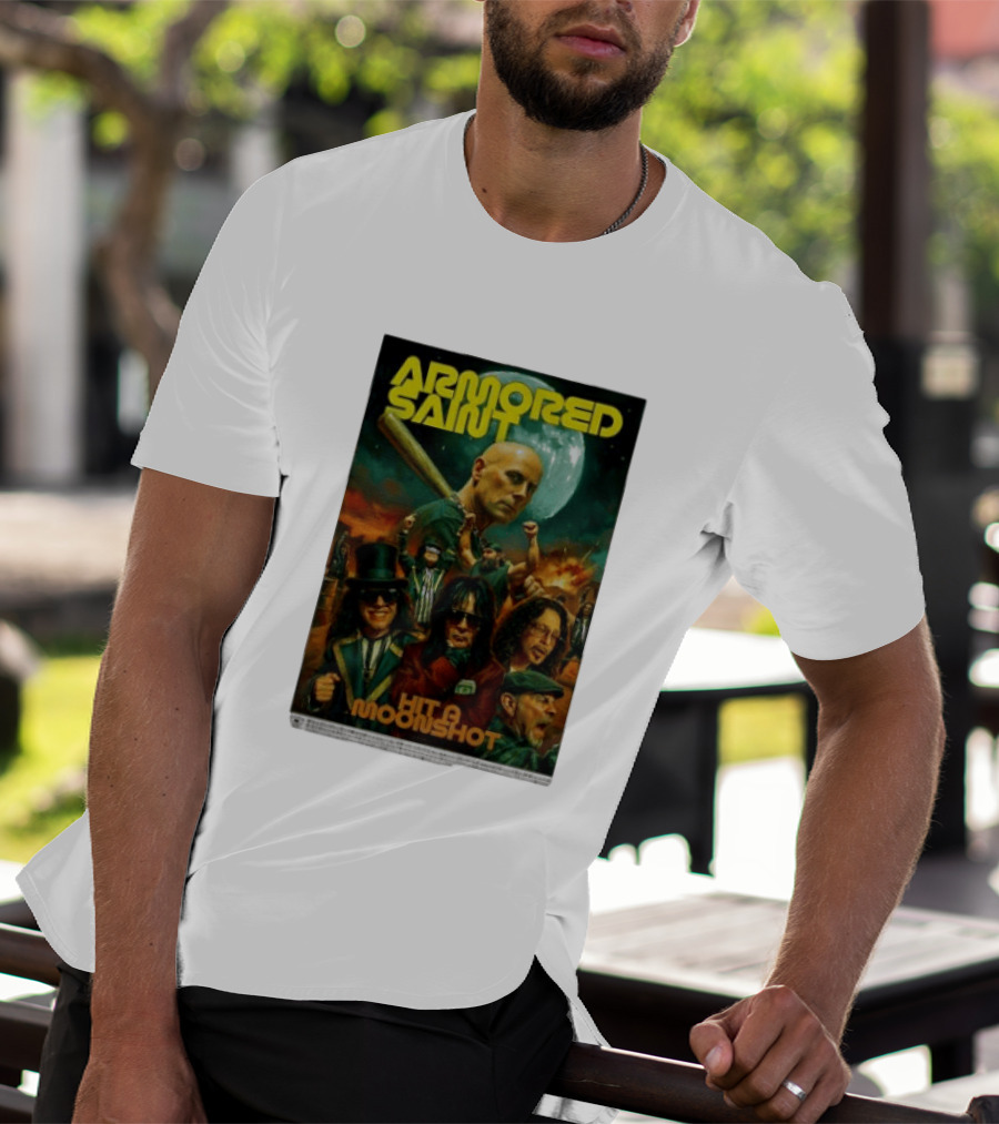 Armored Saint Hit A Moonshot Heavy Metal Band T-Shirt