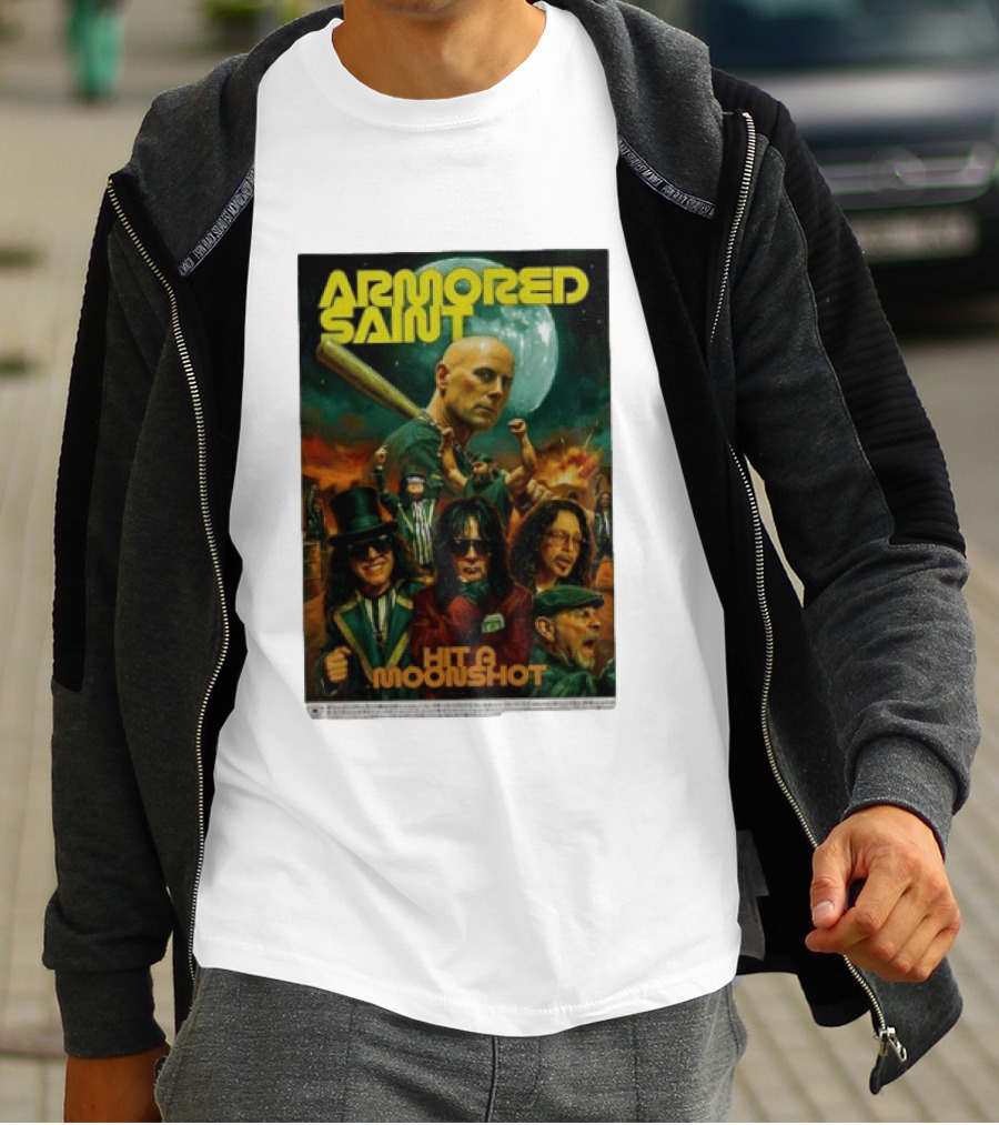 Armored Saint Hit A Moonshot Heavy Metal Band T-Shirt