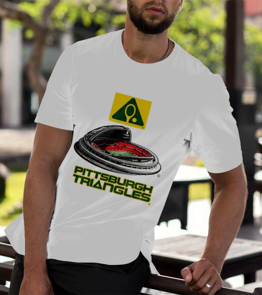 Pittsburgh Triangles Civic Arena Tennis Logo Roof Open T-Shirt