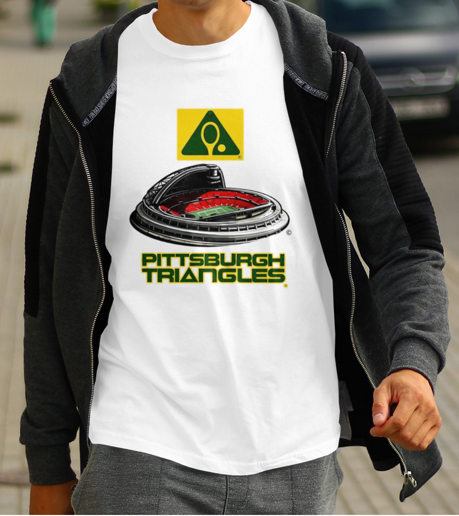 Pittsburgh Triangles Civic Arena Tennis Logo Roof Open T-Shirt