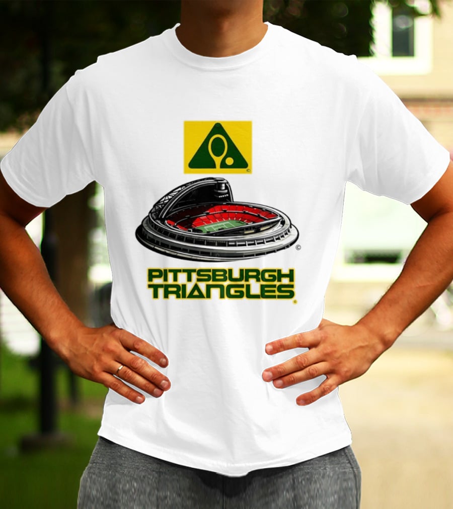 Pittsburgh Triangles Civic Arena Tennis Logo Roof Open T-Shirt