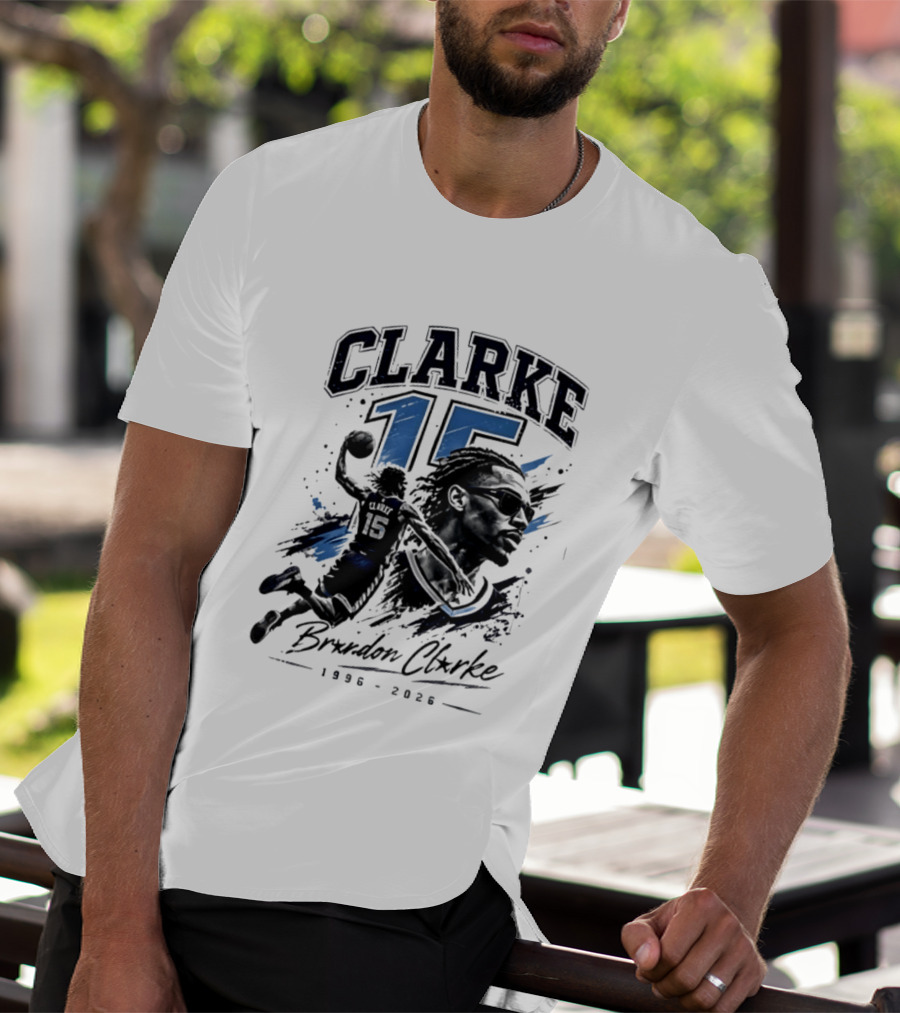 Brandon Clarke 1996 2026 Memphis Grizzlies Number 15 Commemorative NBA T-Shirt