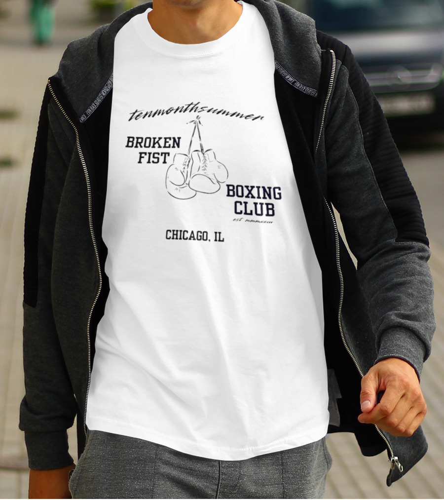 Tenmonthsummer Broken Fist Boxing Club Chicago IL Boxing Gloves T-Shirt