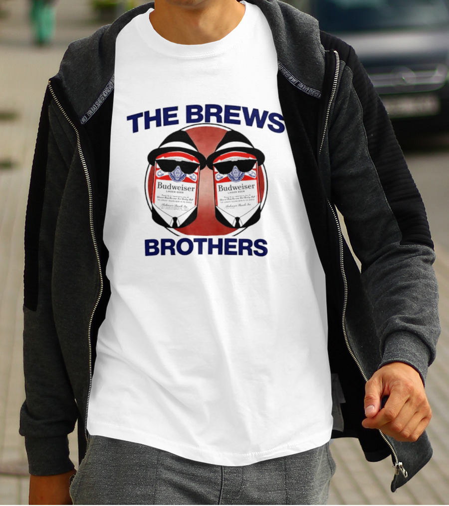 Budweiser The Brews Brothers Parody Iconic Red Label Duo T-Shirt