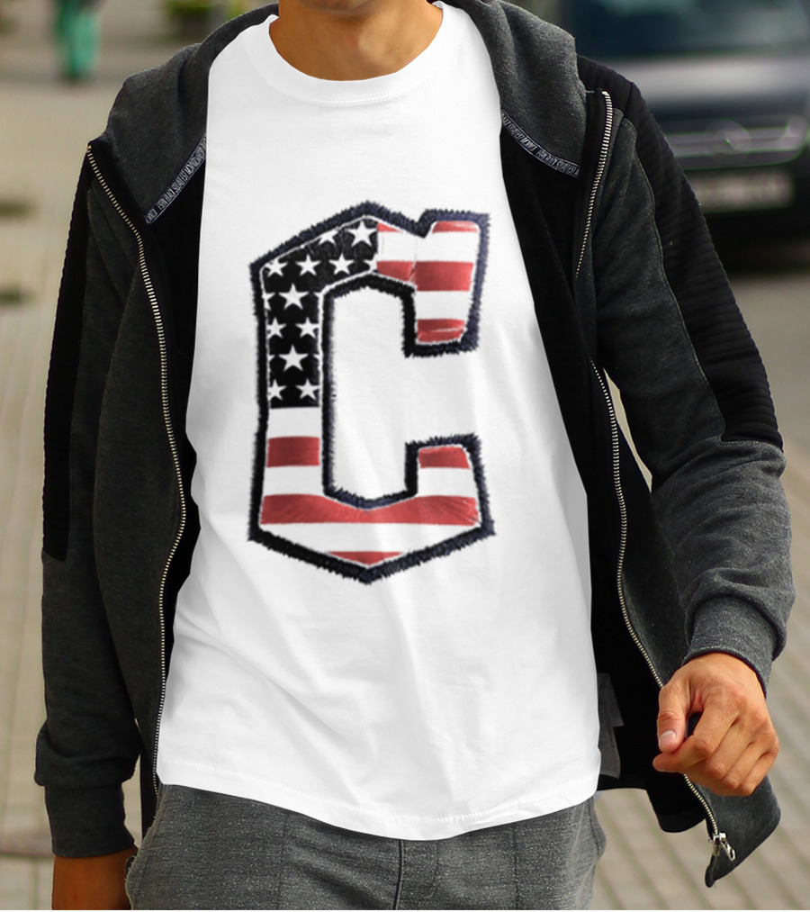 Cleveland Guardians American Flag Hat 2026 Patriotic Giveaway T-Shirt