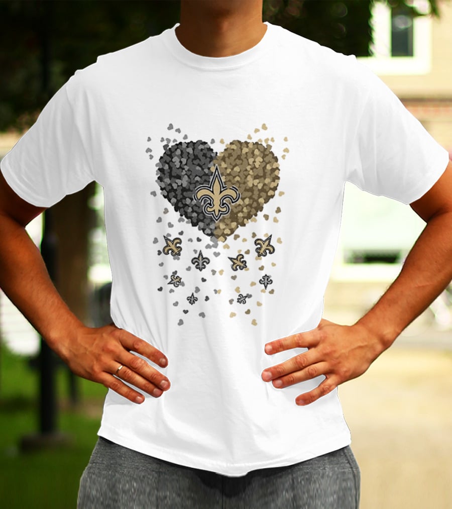 Heart Of New Orleans Saints Football Fleur De Lis 2026 T-Shirt